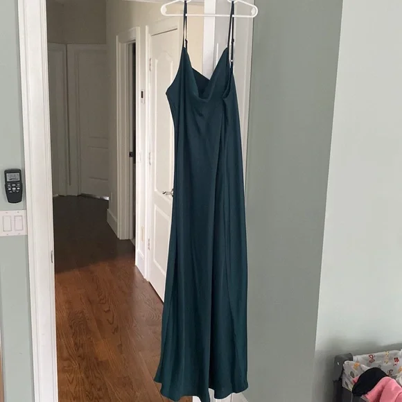 Banana Republic Emerald Green Adjustable Strap Dress - Picture 3 of 4